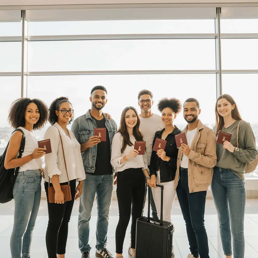 Immigrants with passports